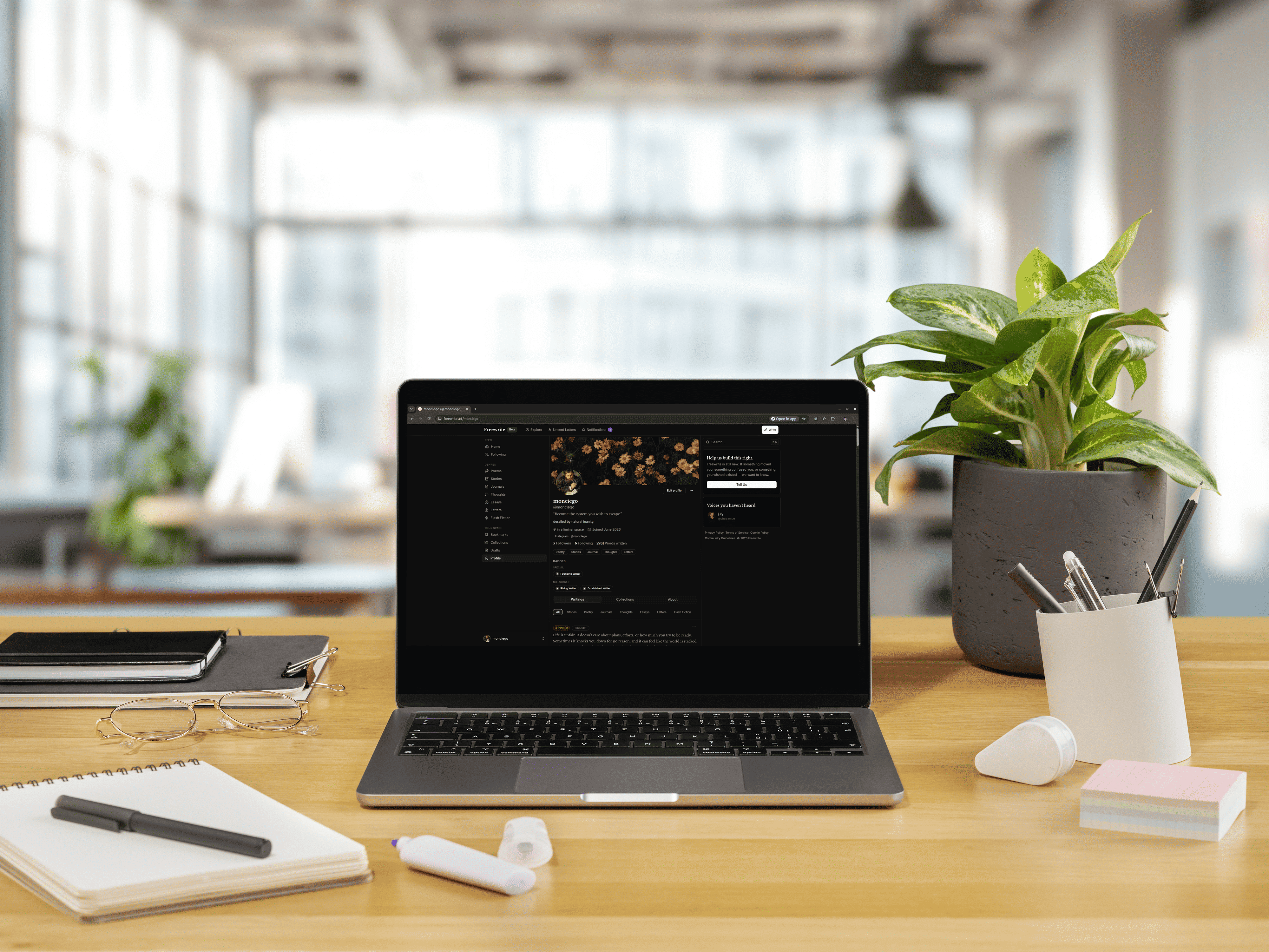 writing and creative platform